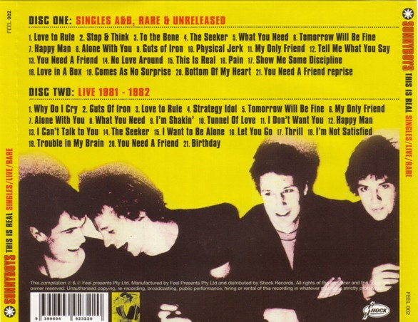 Sunnyboys - This Is Real - Singles/Live/Rare CD | Feel Presents (FEEL 002) - 2 Sunnyboys - This Is Real - Singles/Live/Rare CD | Feel Presents (FEEL 002) - 2
