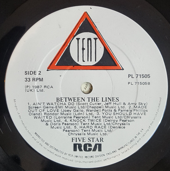Five Star - Between The Lines | Tent (PL 71505) - 4