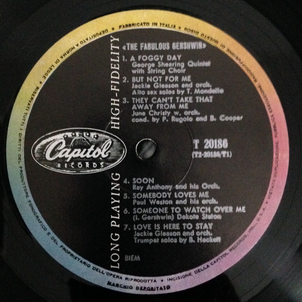 Various - The Fabulous Gershwin | Capitol Records (T 20186) - 3 Various - The Fabulous Gershwin | Capitol Records (T 20186) - 3