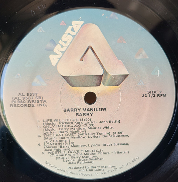 Barry Manilow - Barry | Arista (AL 9537) - 4