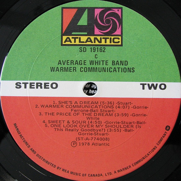 Average White Band - Warmer Communications | Atlantic (SD 19162) - 4