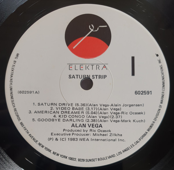 Alan Vega - Saturn Strip | Elektra (60259-1) - 3 Alan Vega - Saturn Strip | Elektra (60259-1) - 3