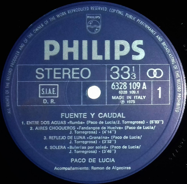 Paco De Lucía - Fuente Y Caudal | Philips (6328 109 A) - main