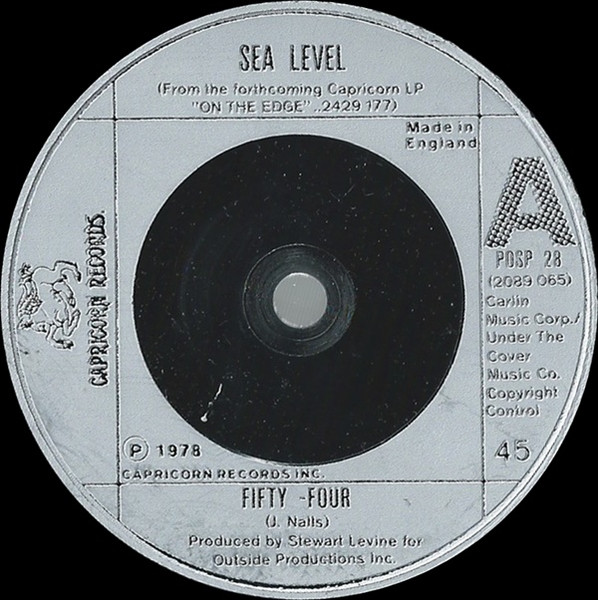 Sea Level - Fifty-Four | Capricorn Records (POSP 28)