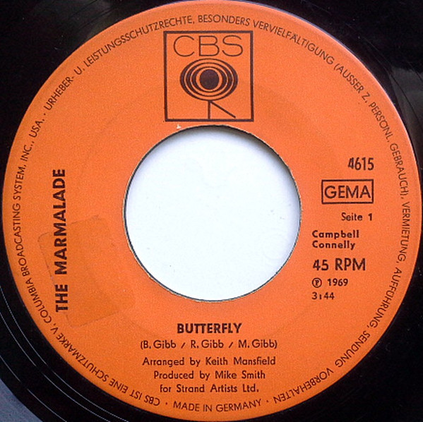 The Marmalade - Butterfly | CBS (4615) - 2