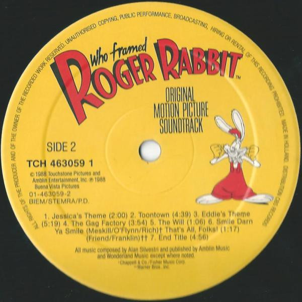 Alan Silvestri - Who Framed Roger Rabbit? | CBS (TCH 463059 1) - 3