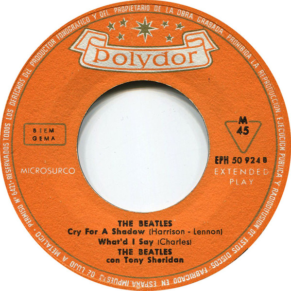 The Beatles Con Tony Sheridan - My Bonnie - Vinilo 7" | Polydor (50 924 EPH) - 4