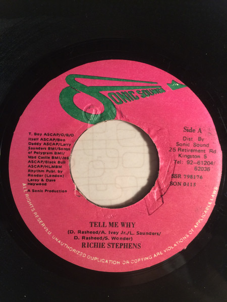 Richie Stephens - Tell Me Why | Sonic Sounds (SON 0115)