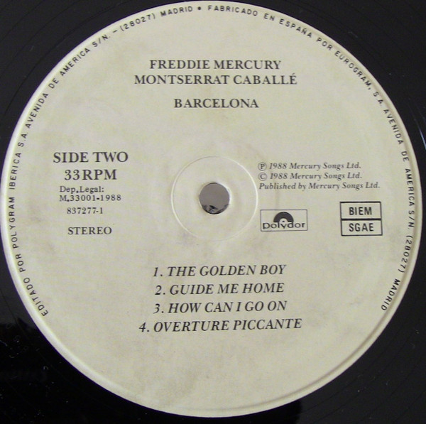 Freddie Mercury & Montserrat Caballé - Barcelona | Polydor (837277-1) - 4 Freddie Mercury & Montserrat Caballé - Barcelona | Polydor (837277-1) - 4