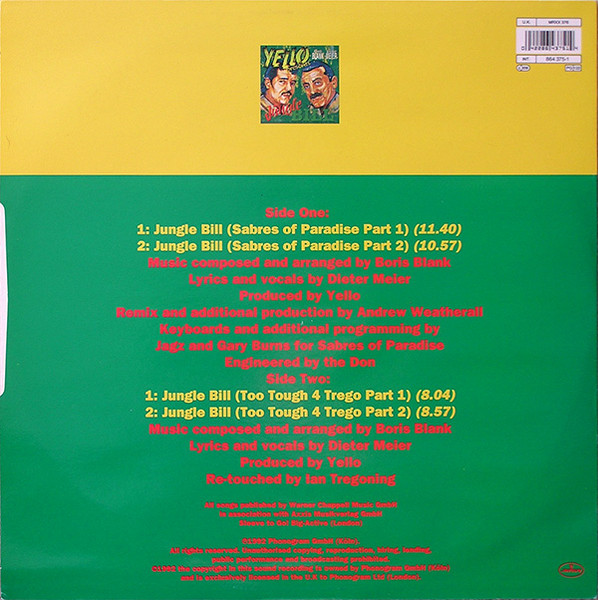 Yello - Jungle Bill (The Andrew Weatherall Mixes) | Mercury (MRXX 376) - 2