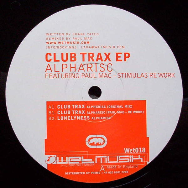 Alpharisc - Club Trax EP | Wetmusik (Wet018) - main