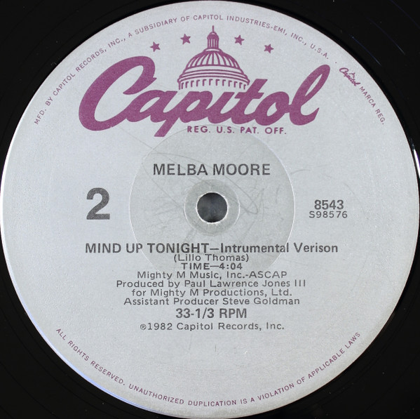 Melba Moore - Mind Up Tonight | Capitol Records (8543) - 2