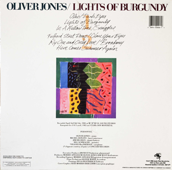 Oliver Jones - Lights Of Burgundy | Justin Time (JUST-6) - 2 Oliver Jones - Lights Of Burgundy | Justin Time (JUST-6) - 2