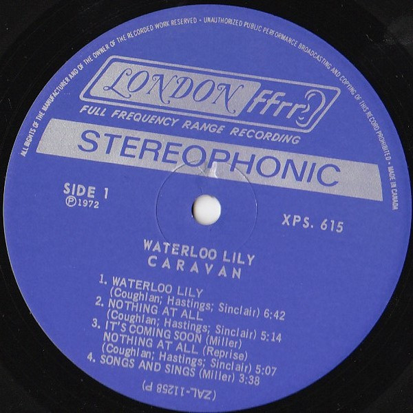 Caravan - Waterloo Lily | London Records (XPS 615) - 4 Caravan - Waterloo Lily | London Records (XPS 615) - 4