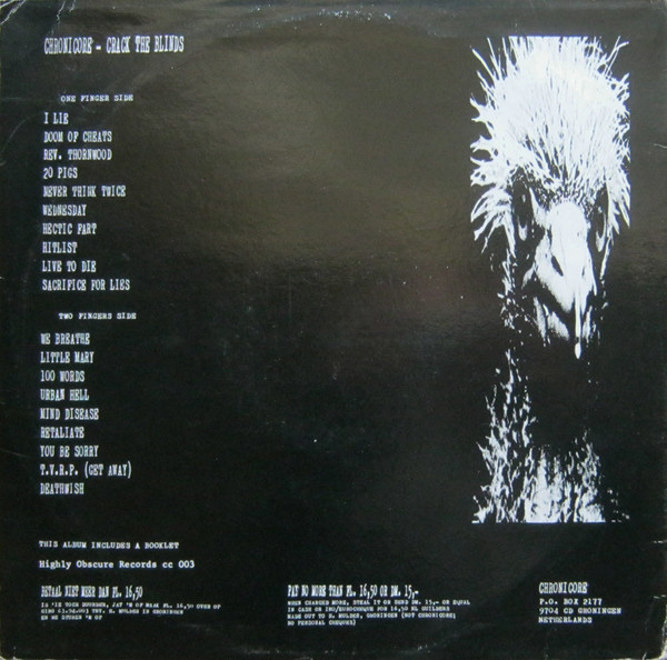 Chronicore - Crack The Blinds | Highly Obscure Records (cc 003) - 2