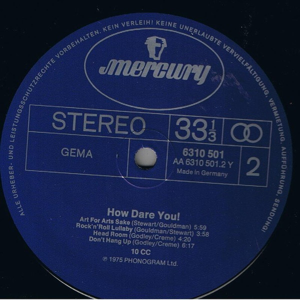 10cc - How Dare You! | Mercury (6310 501) - 4