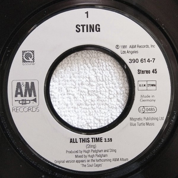 Sting - All This Time | A&M Records (390 614-7) - 3 Sting - All This Time | A&M Records (390 614-7) - 3