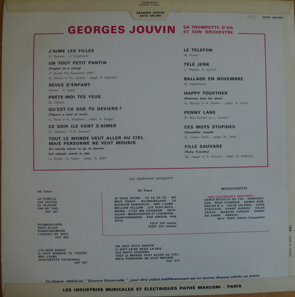 Georges Jouvin, Sa Trompette D'Or Et Son Orchestre - Trompette D'Or | La Voix De Son Maître (SHTX 340.480) - 2 Georges Jouvin, Sa Trompette D'Or Et Son Orchestre - Trompette D'Or | La Voix De Son Maître (SHTX 340.480) - 2