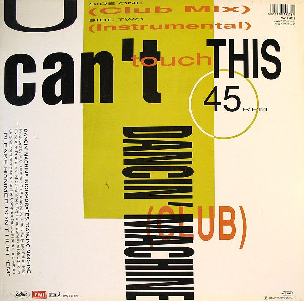 MC Hammer - U Can't Touch This | Capitol Records (060-20 3925 6) - main MC Hammer - U Can't Touch This | Capitol Records (060-20 3925 6) - main