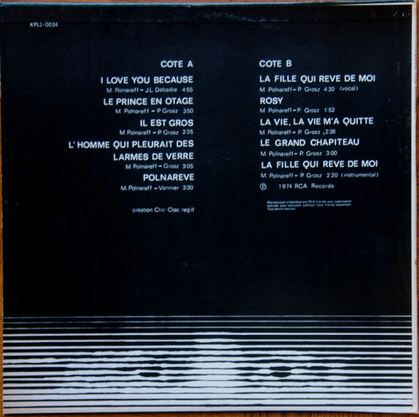 Michel Polnareff - I Love You Because | RCA (KPL1-0034) - 2 Michel Polnareff - I Love You Because | RCA (KPL1-0034) - 2