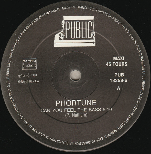 Phortune - Can You Feel The Bass | Public (PUB 13258-6) - 3