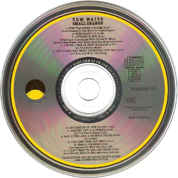 Tom Waits - Small Change | Asylum Records (7559-60612-2) - 3 Tom Waits - Small Change | Asylum Records (7559-60612-2) - 3