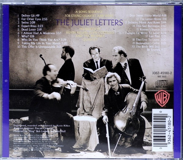 Elvis Costello And Brodsky Quartet - The Juliet Letters | Warner Bros. Records (9362-45180-2) - 2 Elvis Costello And Brodsky Quartet - The Juliet Letters | Warner Bros. Records (9362-45180-2) - 2