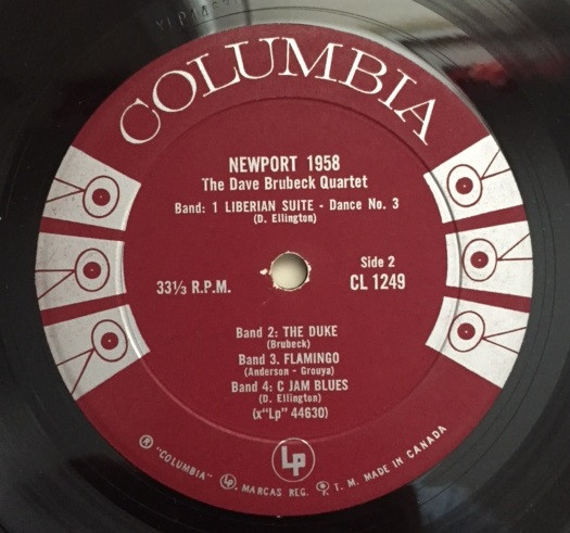 The Dave Brubeck Quartet - Newport 1958 | Columbia (CL 1249) - 4
