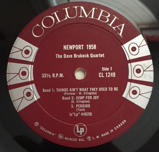 The Dave Brubeck Quartet - Newport 1958 | Columbia (CL 1249) - 3