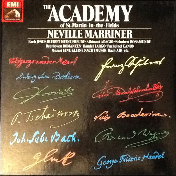 The Academy Of St. Martin-in-the-Fields , Sir Neville Marriner , Johann Sebastian Bach , Tomaso Albinoni , Franz Schubert , Georg Friedrich Händel , Johann Pachelbel , Wolfgang Amadeus Mozart - Bach, Albinoni*, Schubert, Beethoven, Handel, Pachelbel, Mozart | EMI Electrola (SLS 5267)
