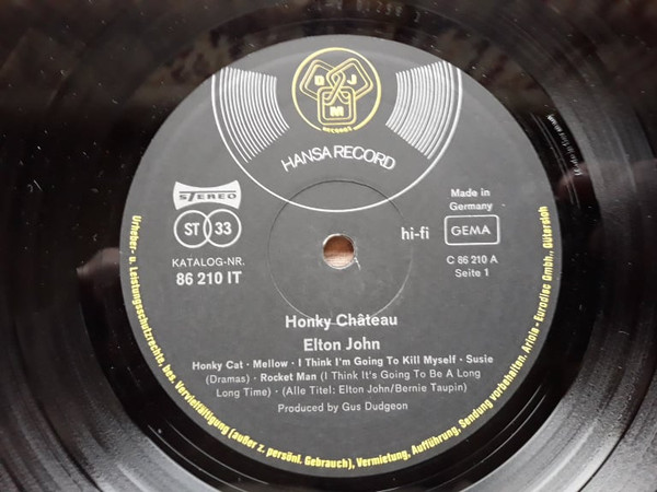 Elton John - Honky Château | DJM Records (86 210 IT)