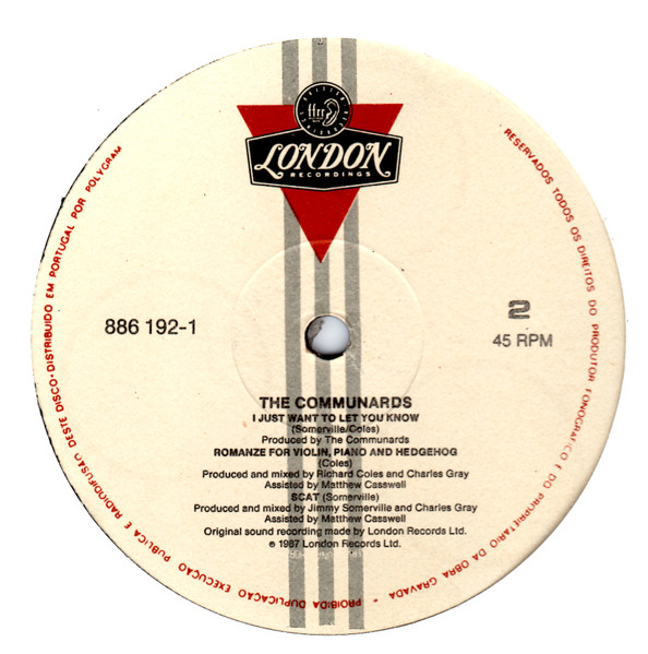 The Communards - Tomorrow | London Records (886 192-1) - 4