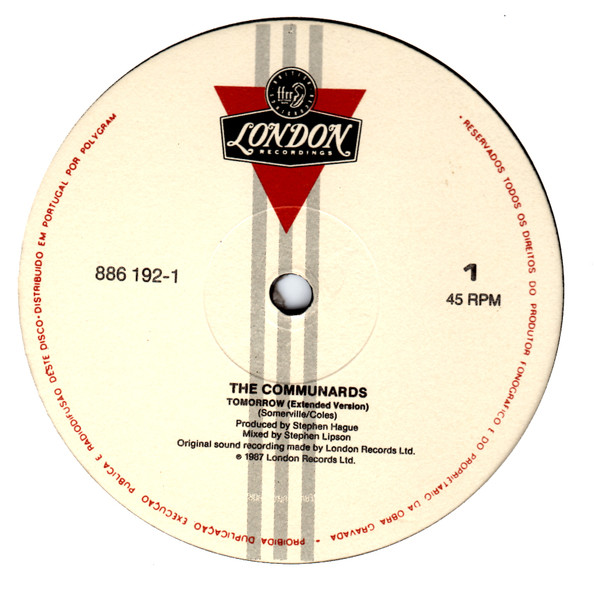 The Communards - Tomorrow | London Records (886 192-1) - 3