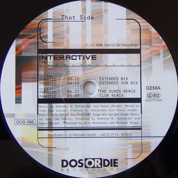 Interactive - Fanatic | Dos Or Die Recordings (DOS 086) - 2