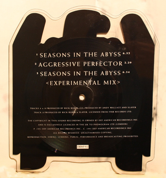 Slayer - Seasons In The Abyss | Def American Recordings (DEFAP 912) - 4