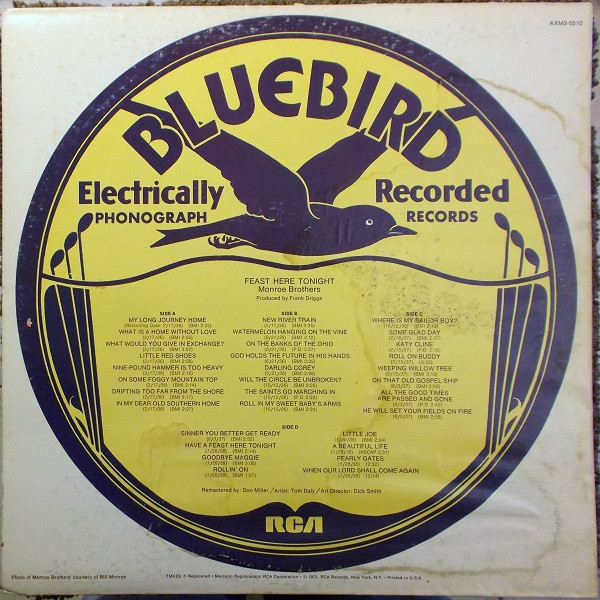 Monroe Brothers - Feast Here Tonight | Bluebird (AXM2-5510) - 2 Monroe Brothers - Feast Here Tonight | Bluebird (AXM2-5510) - 2