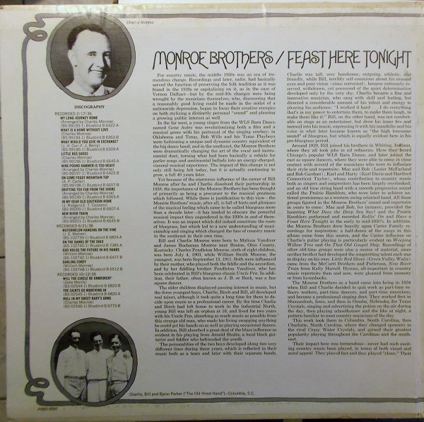 Monroe Brothers - Feast Here Tonight | Bluebird (AXM2-5510) - 3 Monroe Brothers - Feast Here Tonight | Bluebird (AXM2-5510) - 3