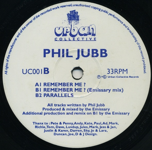 Phil Jubb - Remember Me ? | Urban Collective (UC001)