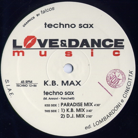 K.B. Max Feat. Marco Padovani - Techno Sax | Technology (TECHNO 12.86) - 3