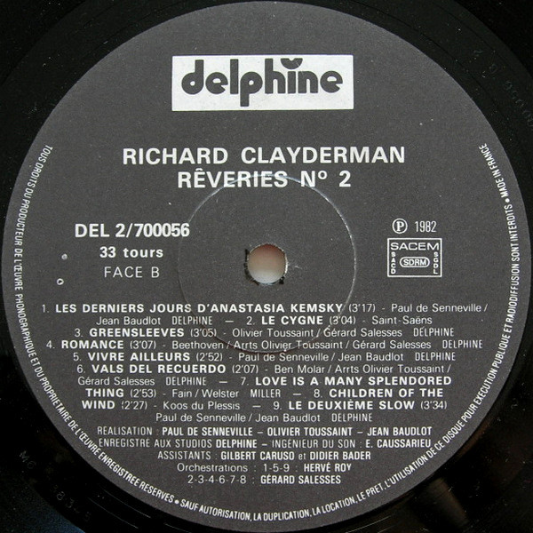 Richard Clayderman - Rêveries N°2 | Delphine (DEL 2/700056) - 4