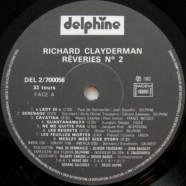Richard Clayderman - Rêveries N°2 | Delphine (DEL 2/700056) - 3