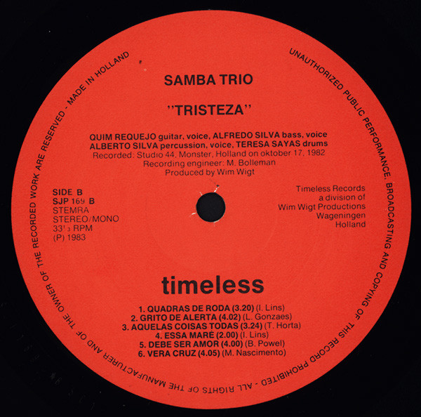 Samba Trio - Tristeza | Timeless (SJP 169) - 4