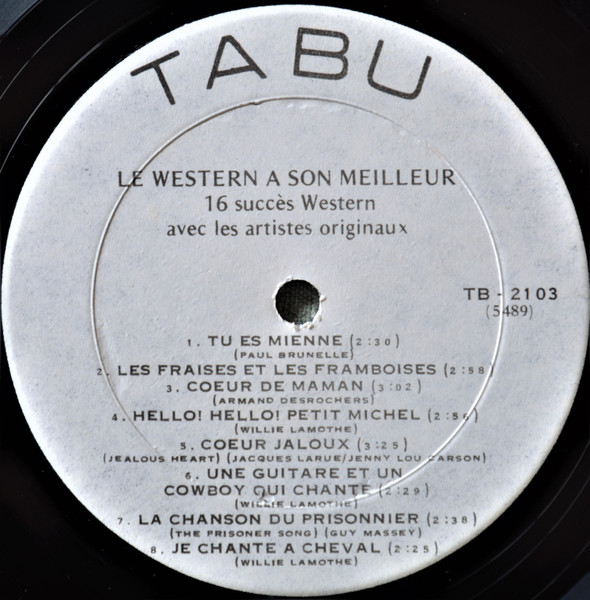 Various - Le Western À Son Meilleur : 16 Succès Western | Tabu (TB-2103) - 3 Various - Le Western À Son Meilleur : 16 Succès Western | Tabu (TB-2103) - 3