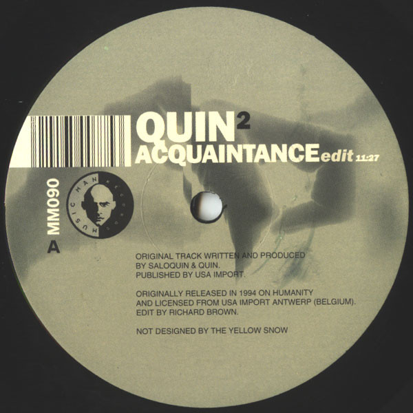 Quin² - Acquaintance | Music Man Records (MM090) - main Quin² - Acquaintance | Music Man Records (MM090) - main