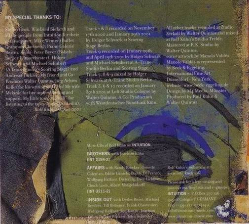 Rolf Kühn - Internal Eyes | Intuition Records (INT 3328 2) - 3 Rolf Kühn - Internal Eyes | Intuition Records (INT 3328 2) - 3