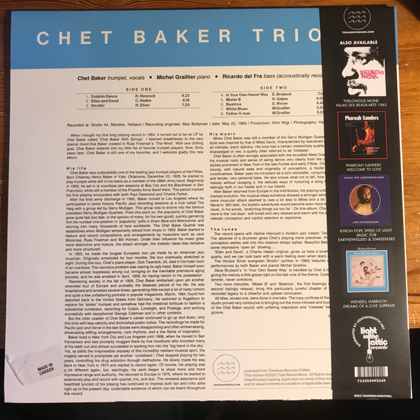 Chet Baker Trio - Mr. B | Tidal Waves Music (TWM56) - 2