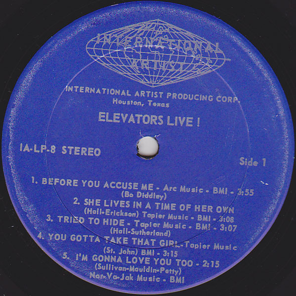 13th Floor Elevators - Live | International Artists (IA LP # 8) - 3