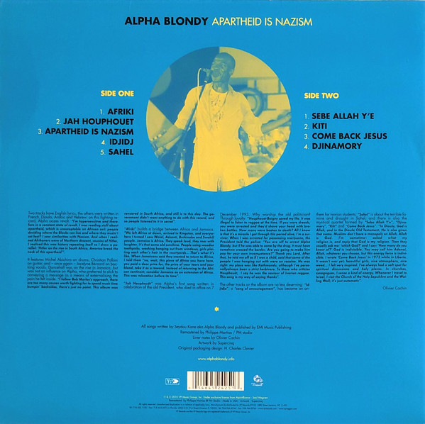 Alpha Blondy - Apartheid Is Nazism | VP Records (VPRL2425) - 2