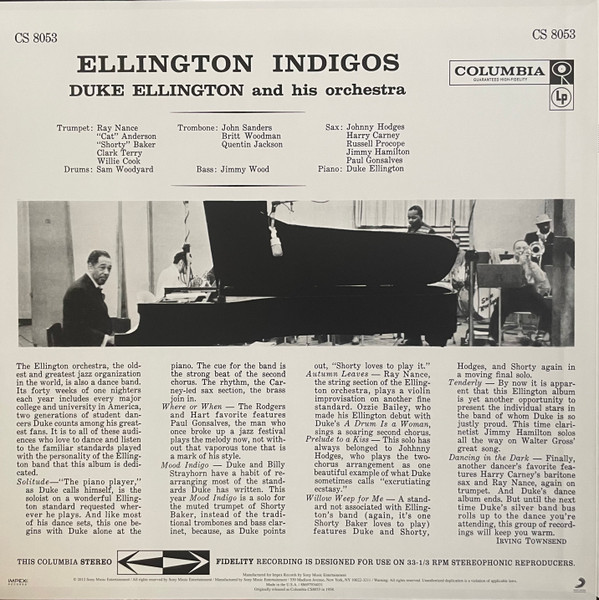Duke Ellington And His Orchestra - Ellington Indigos | Impex Records (IMP6010) - 2