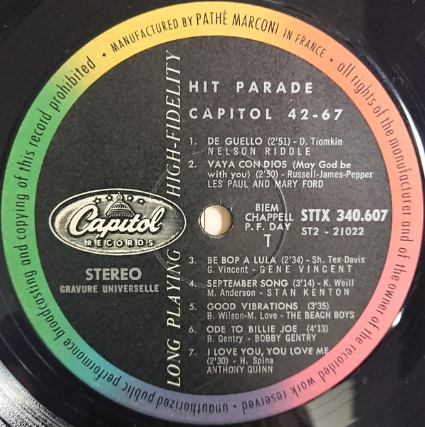Various - Hit Parade Capitol 42-67 | Capitol Records (STTX 340.607) - 4 Various - Hit Parade Capitol 42-67 | Capitol Records (STTX 340.607) - 4